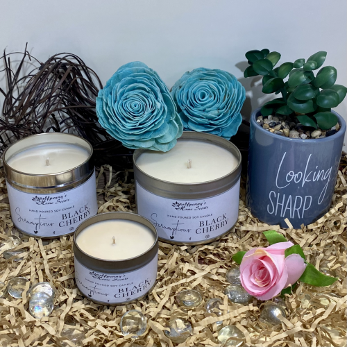 Scrumptious Black Cherry Tin Candle